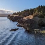 Beautiful gulf island cliffside overlooking the water.
